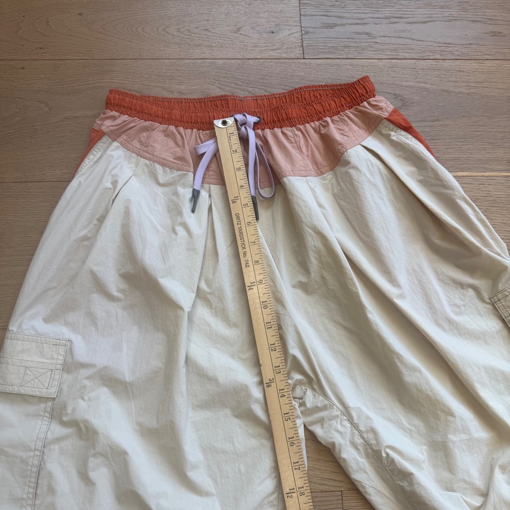 FP Movement by Free People Cream Track Joggers with Pink and Orange Accents - Picture 6 of 8